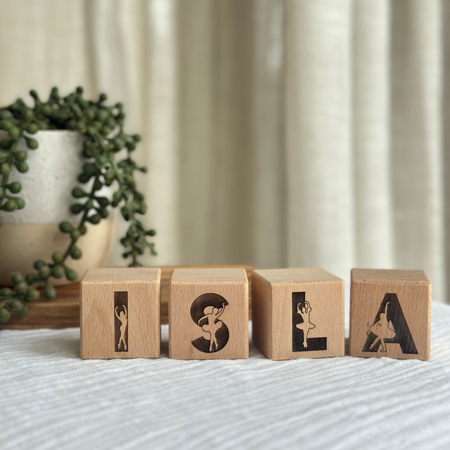 Engraved Wooden Building Blocks