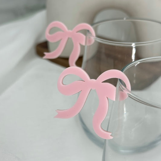 Ribbon Shaped Acrylic Drink Tag