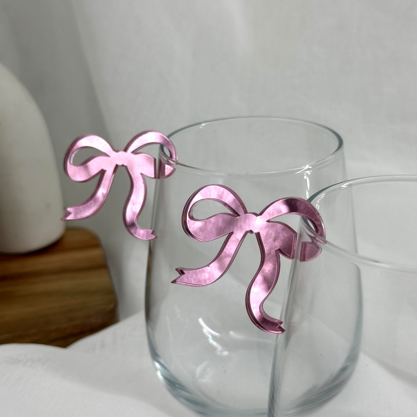 Ribbon Shaped Acrylic Drink Tag