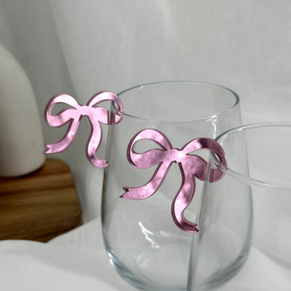 Ribbon Shaped Acrylic Drink Tag