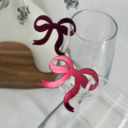 Ribbon Shaped Acrylic Drink Tag