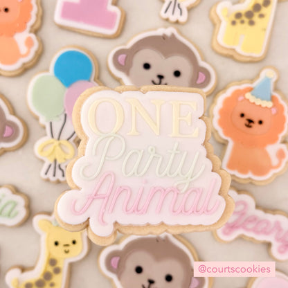 One Party Animal Plaque Cookie Stamp & Cutter | One Party Animal