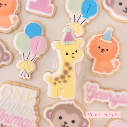 Giraffe with Party Hat Stamp & Cutter | One Party Animal