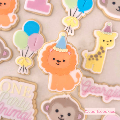 Lion with Party Hat Cookie Stamp & Cutter | One Party Animal
