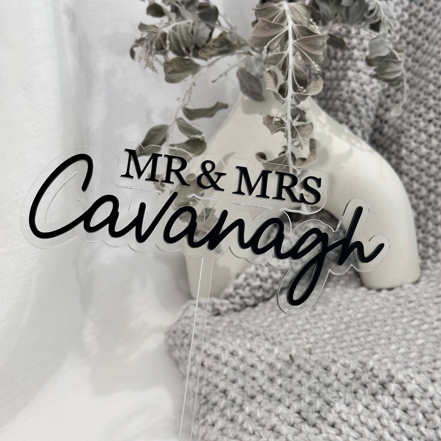 Mr & Mrs Cake Topper