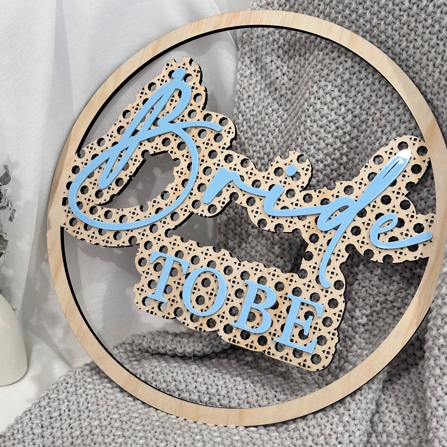 Bride to Be Rattan Style Hoop Sign