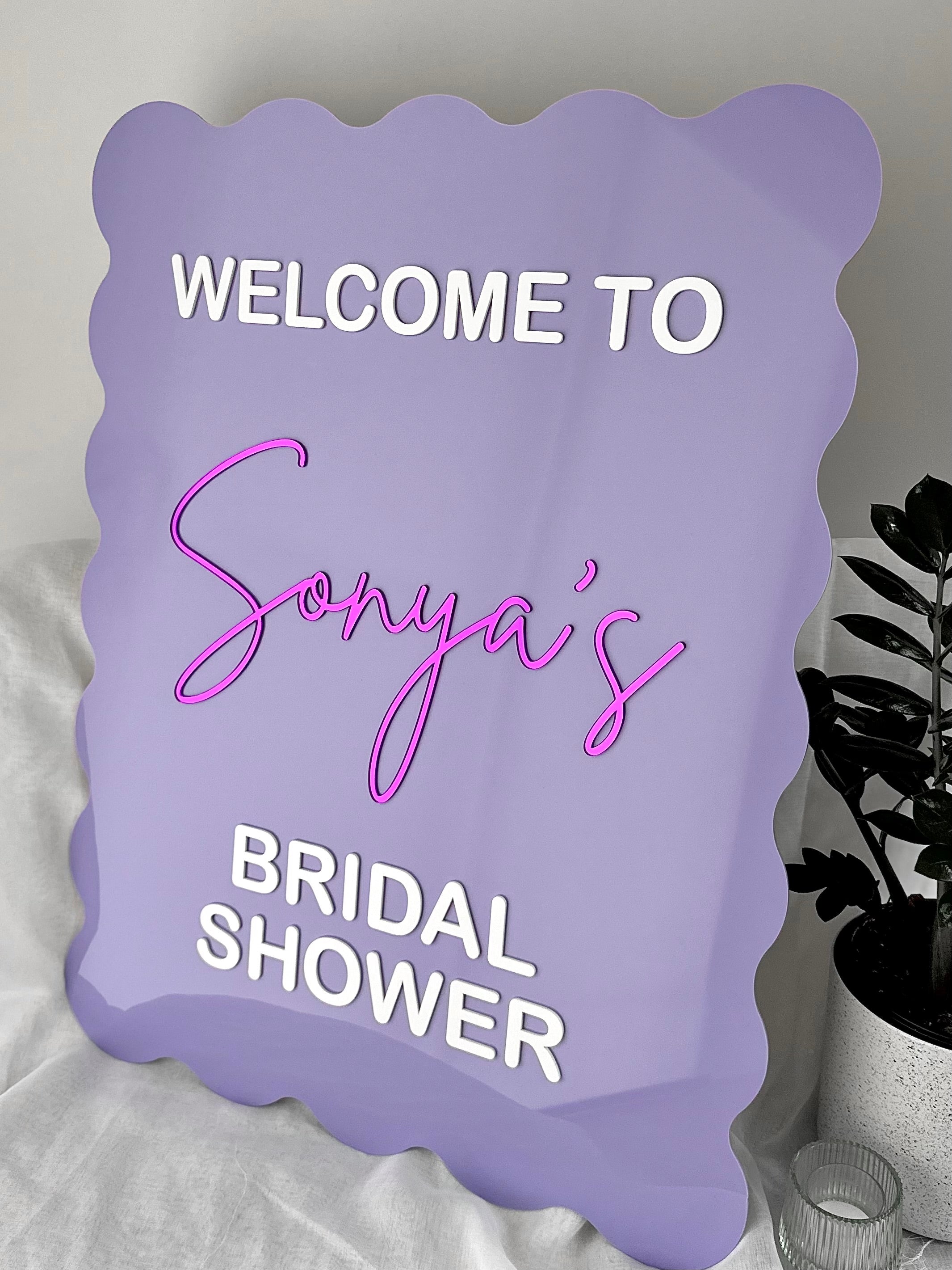 Welcomesign Rave Wavy Event Welcome Sign – Happier Self Design Co.
