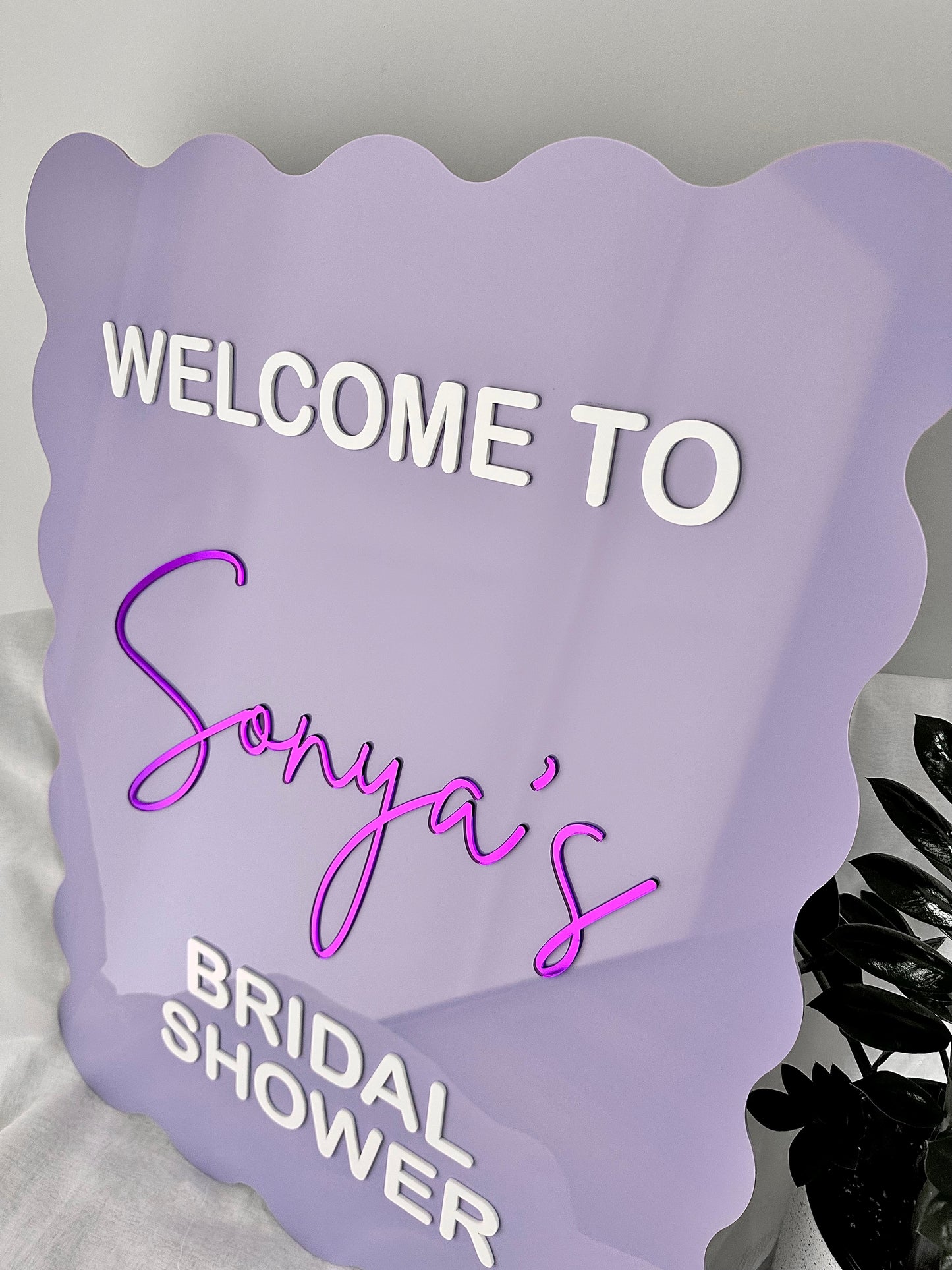 Wavy Event Welcome Sign