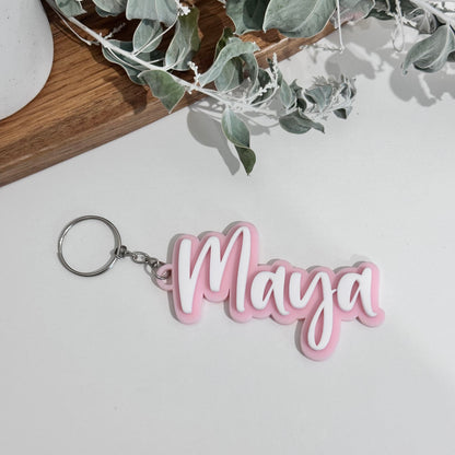 Double Layered Acrylic Keychain