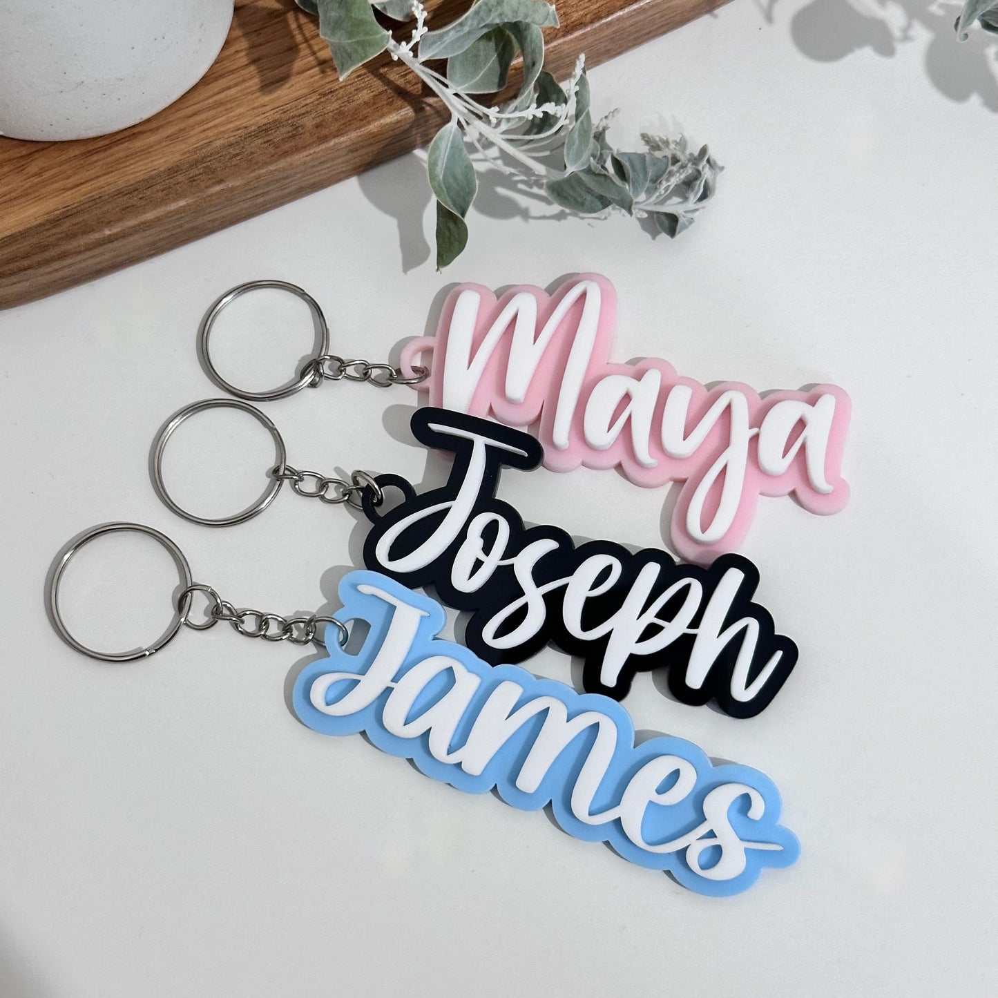 Double Layered Acrylic Keychain