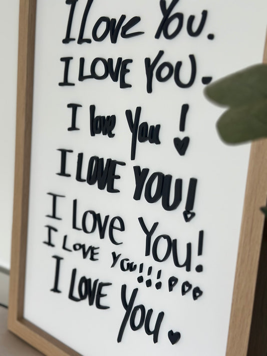 Handwriting Acrylic Keepsake Frame