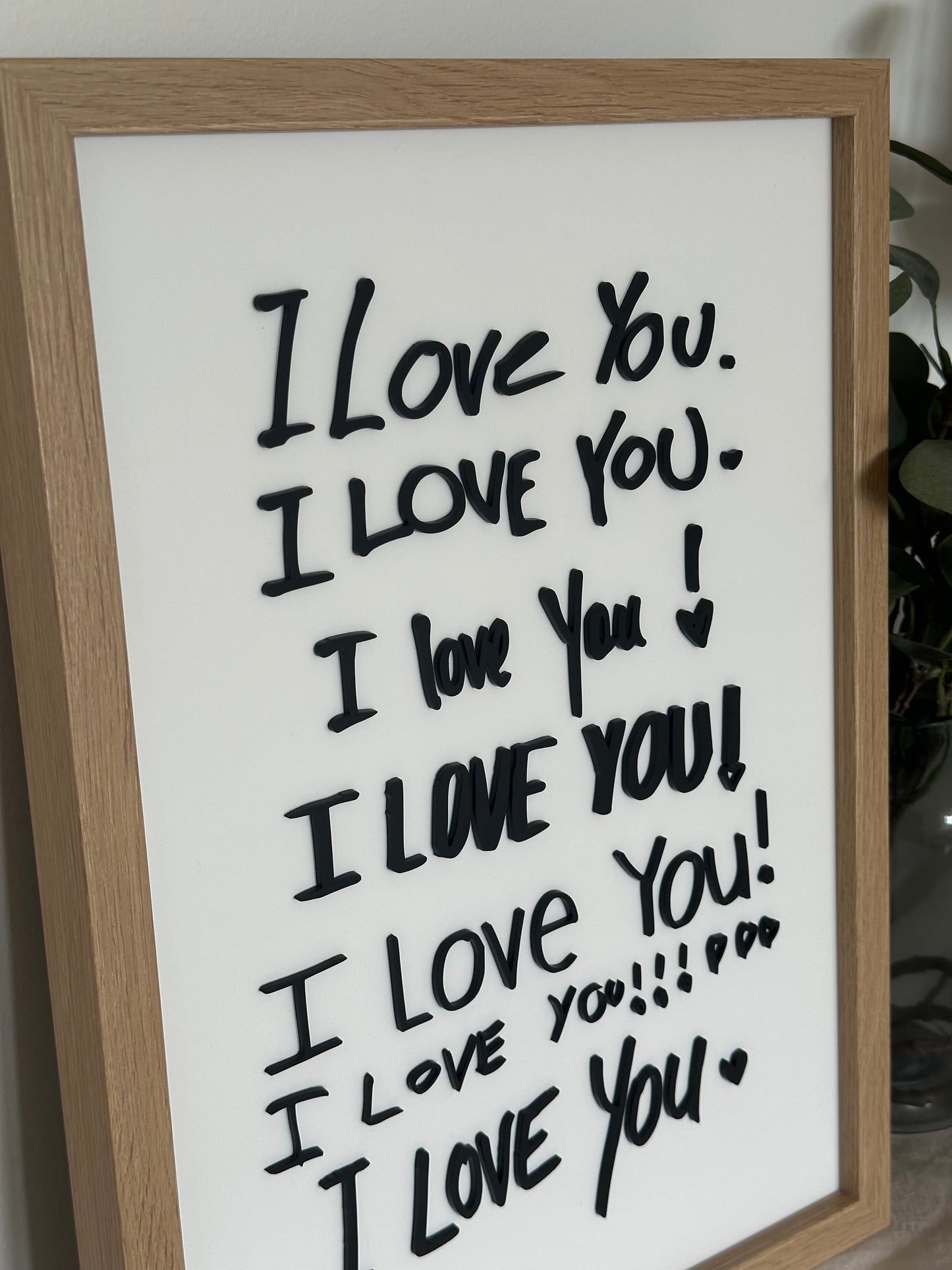 Handwriting Acrylic Keepsake Frame