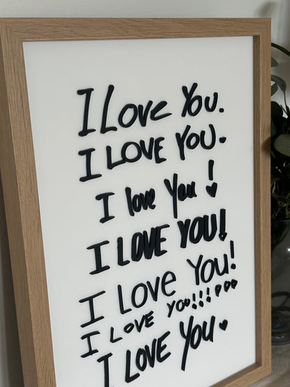 Handwriting Acrylic Keepsake Frame
