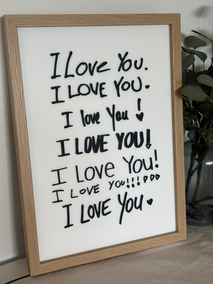 Handwriting Acrylic Keepsake Frame