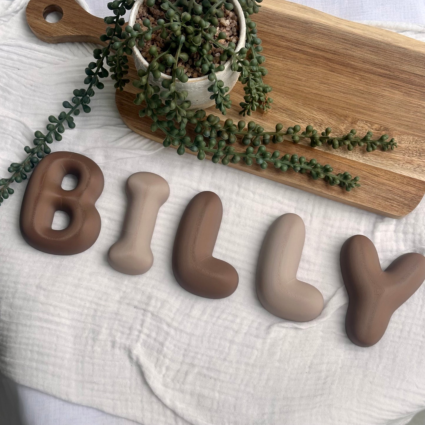 Custom 3D Printed Bubble Letters