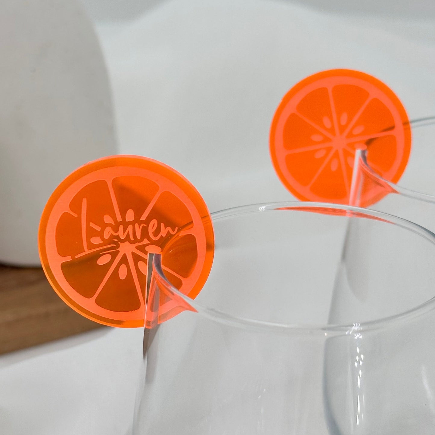 Aperol Spritz Acrylic Drink Tags