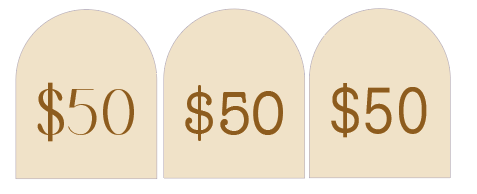 Timber Mini Arch Price Signs