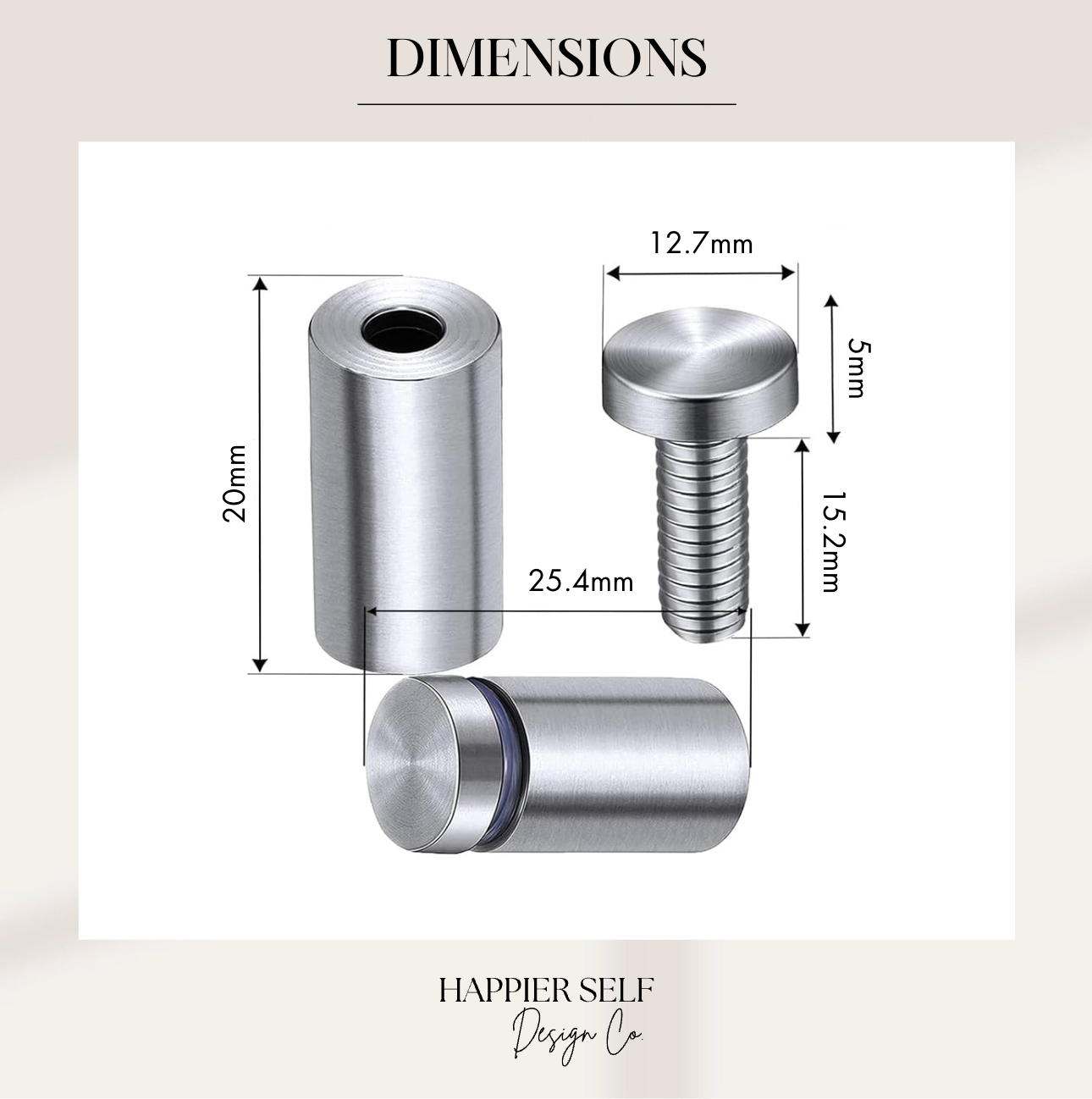 Sign Standoff Screws Stainless Steel