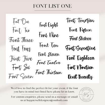 Personalised Place Cards