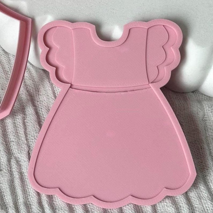 Christening Gown Cookie Stamp & Cutter