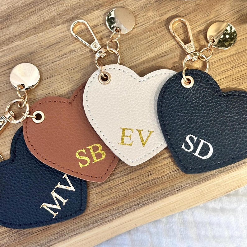 Personalised Debossed Heart Keyring