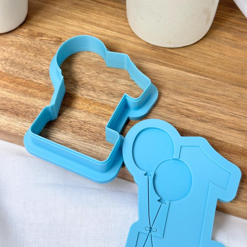 Number One with Balloons Stamp & Cutter