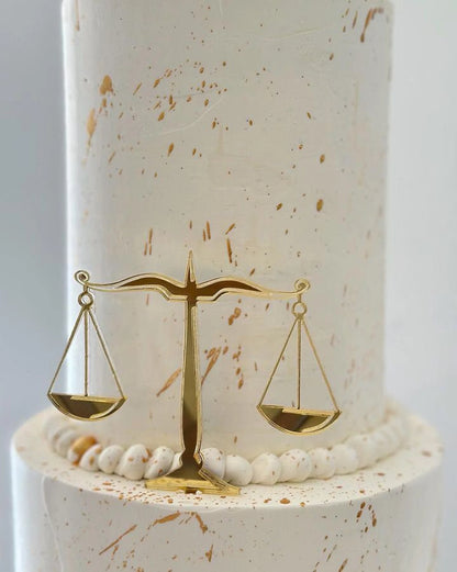 Scales of Justice Acrylic Cake Topper