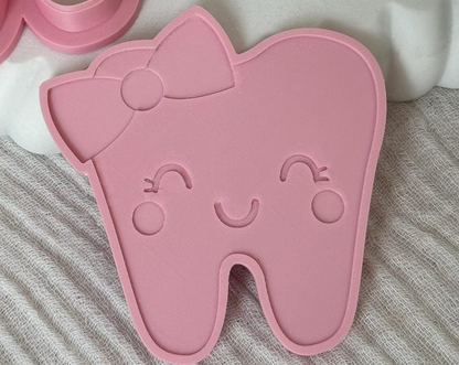 Girl Tooth Cookie Stamp & Cutter