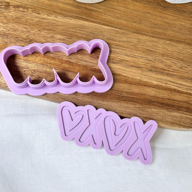 XOXO Plaque Cookie Stamp & Cutter