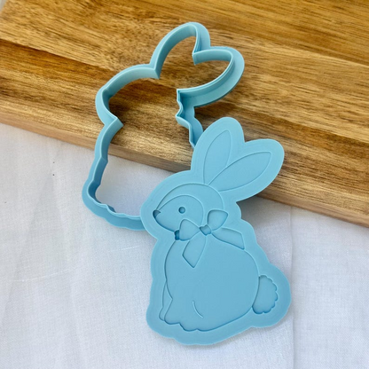 Bunny with Bow Cookie Stamp & Cutter