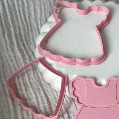 Christening Gown Cookie Stamp & Cutter