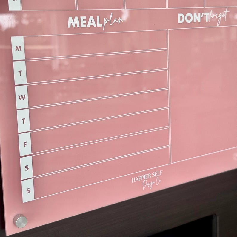 Personalised Fridge Mounted Weekly Family Planner