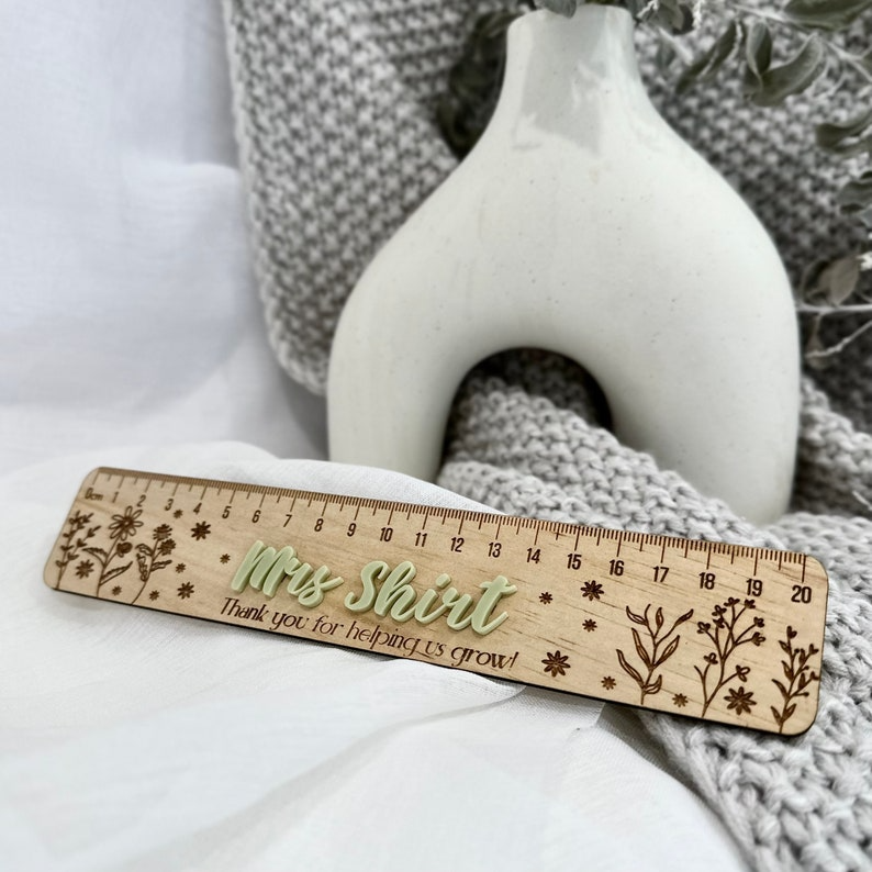 Personalised 3D Ruler Teacher Gift