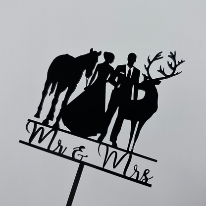 Mr & Mrs Acrylic Wedding Cake Topper