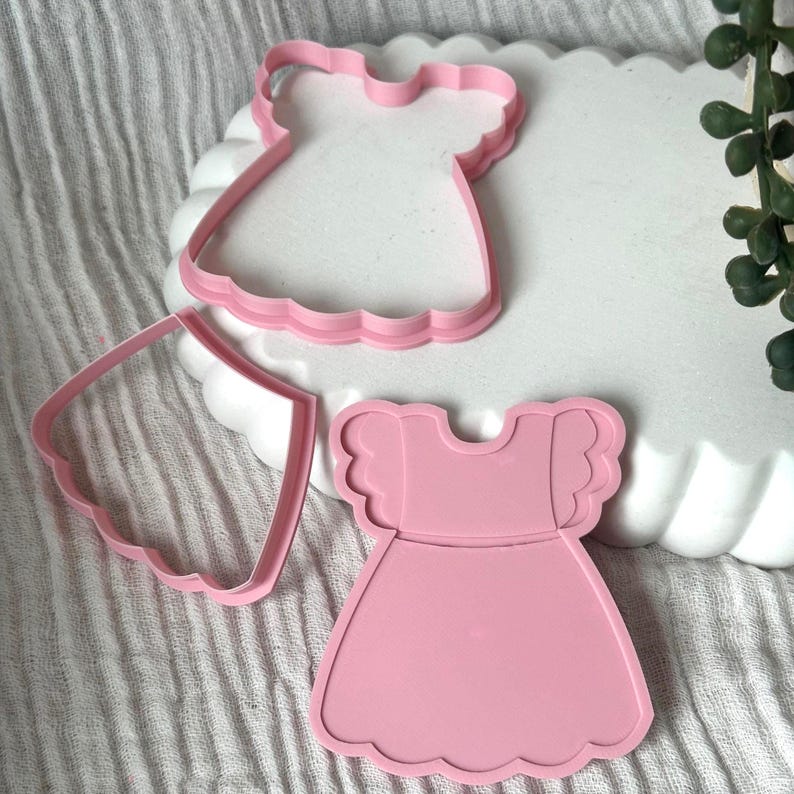 Christening Gown Cookie Stamp & Cutter
