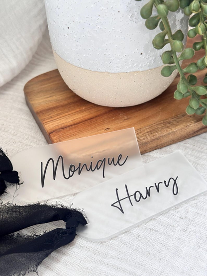 Luggage Tag Acrylic Placecards BLANK