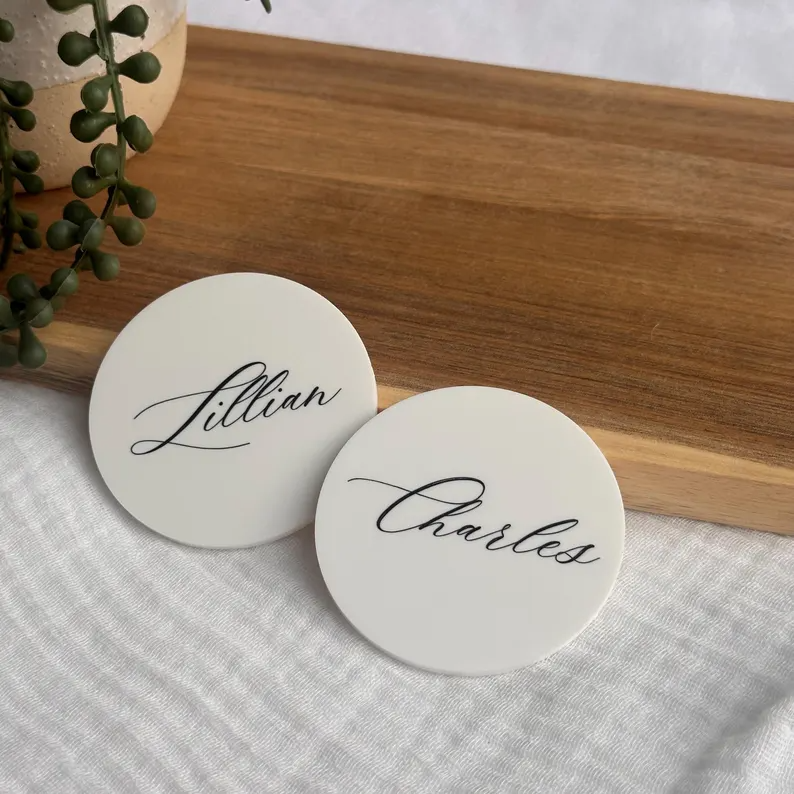 Circle Acrylic Placecards