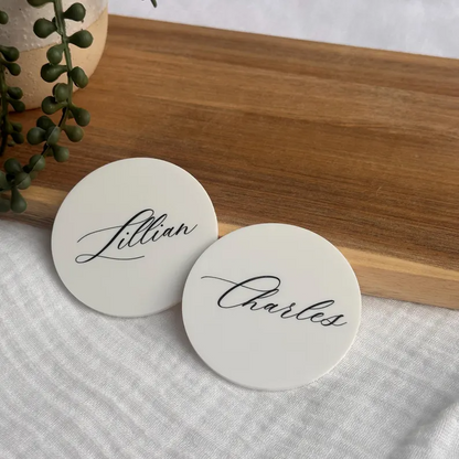 Circle Acrylic Placecards