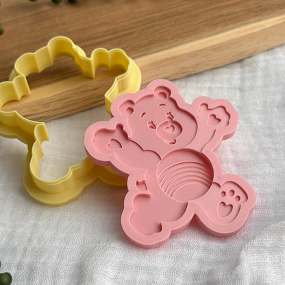 Cheer Rainbow Bear Cookie Stamp & Cutter Set