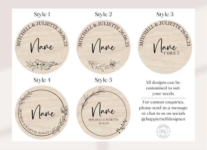 Custom Acrylic Custom Place Cards