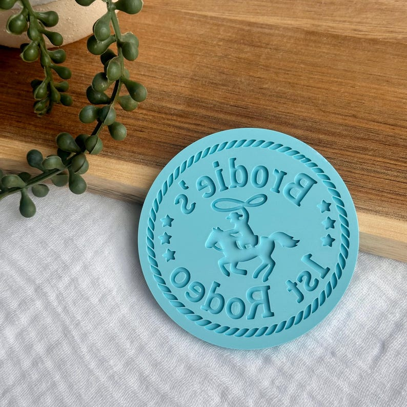 Personalised Cowboy Plaque Logo Stamp & Cutter