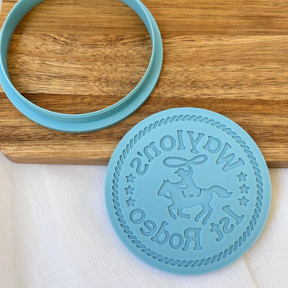 Personalised Cowboy Plaque Logo Stamp & Cutter