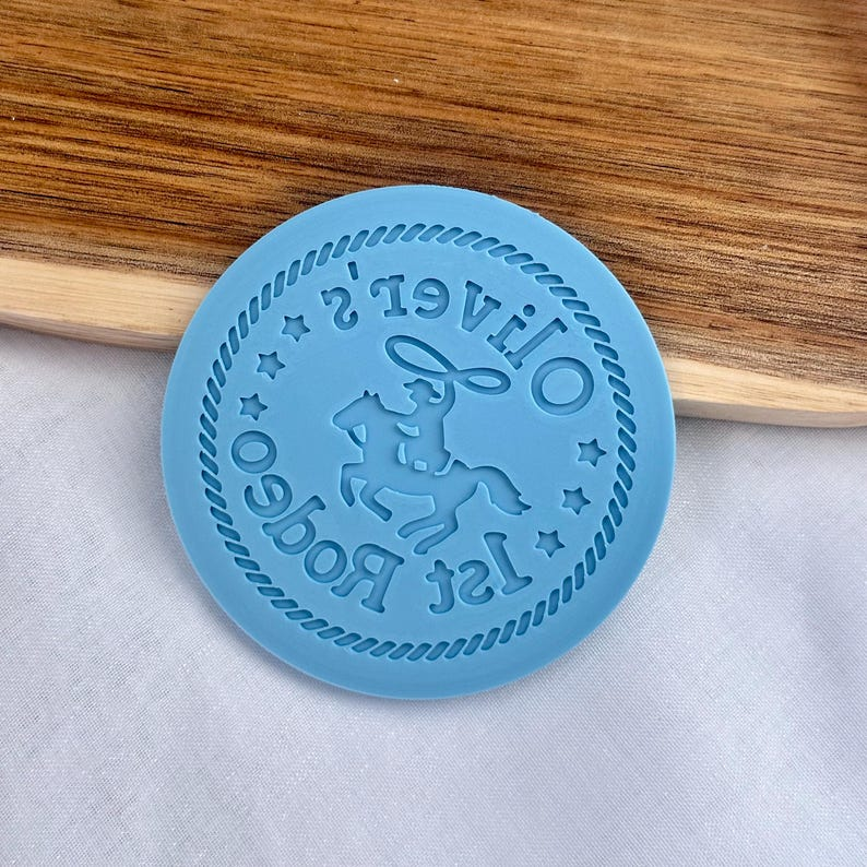 Personalised Cowboy Plaque Logo Stamp & Cutter
