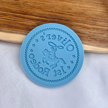 Personalised Cowboy Plaque Logo Stamp & Cutter