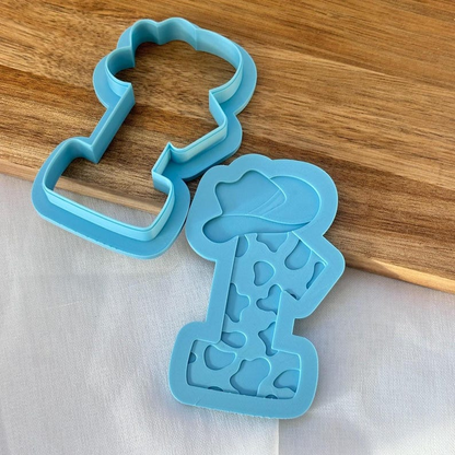 One 1 with Cowboy Hat Stamp & Cutter