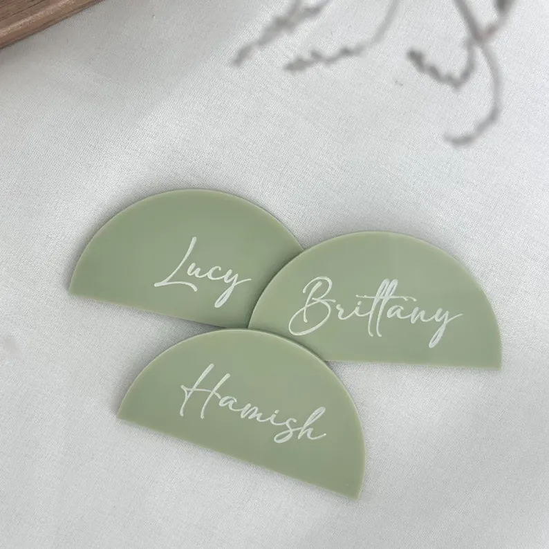 Arch Shaped Acrylic Placecards