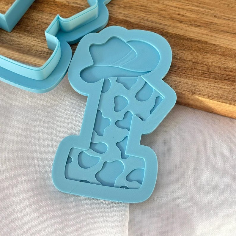 One 1 with Cowboy Hat Stamp & Cutter