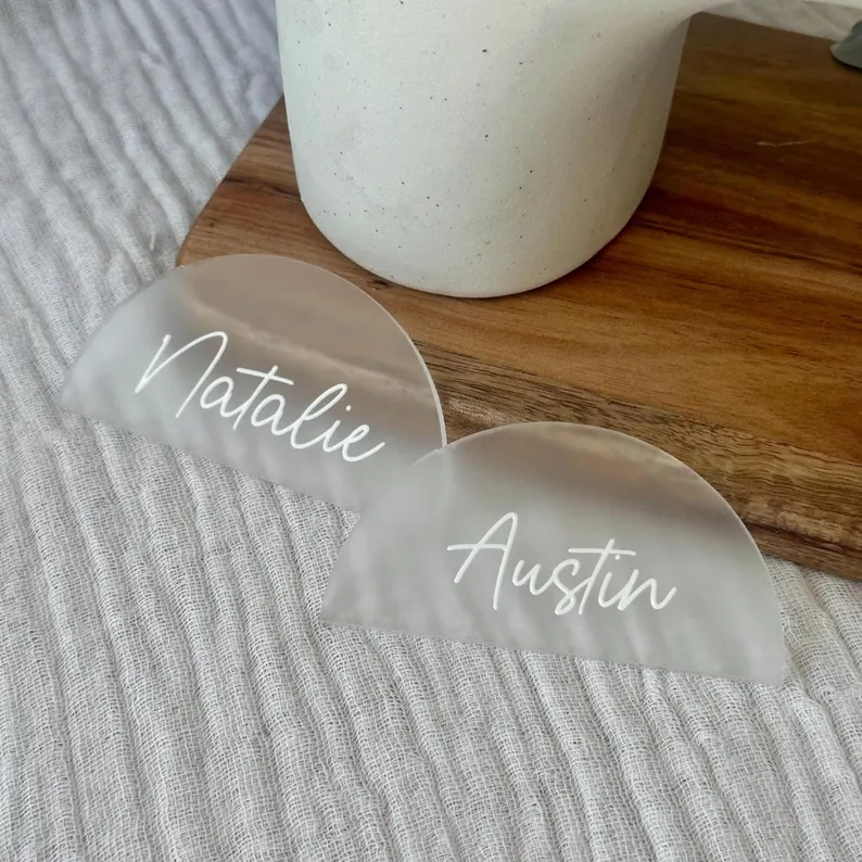 Arch Shaped Acrylic Placecards