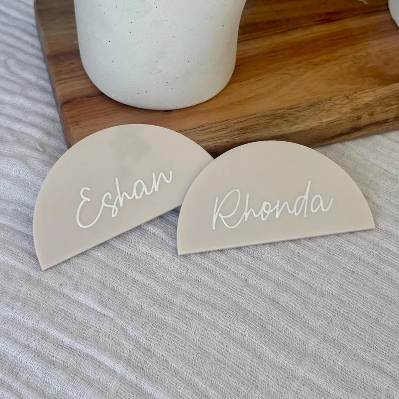Arch Shaped Acrylic Placecards