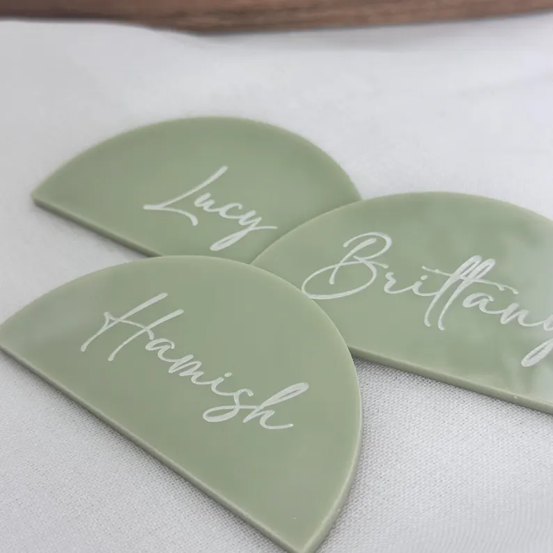 Arch Shaped Acrylic Placecards